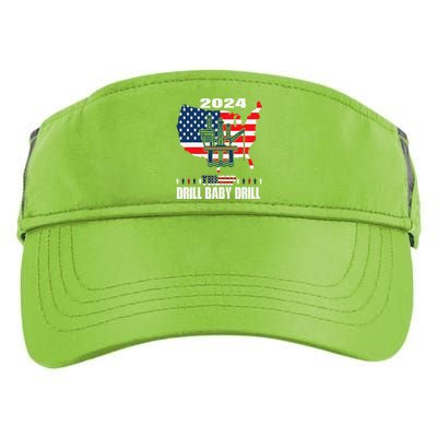 Drill Baby Drill American Flag Oilrig Oilfield Trash Adult Drive Performance Visor