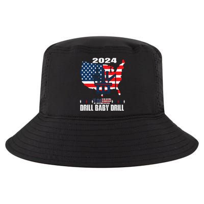 Drill Baby Drill American Flag Oilrig Oilfield Trash Cool Comfort Performance Bucket Hat