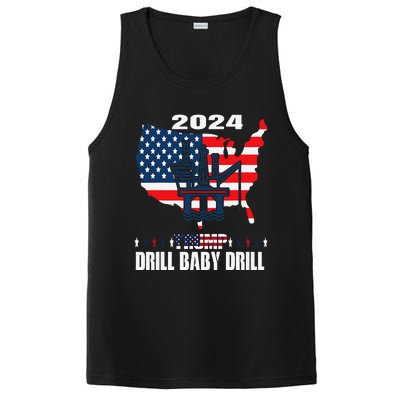 Drill Baby Drill American Flag Oilrig Oilfield Trash PosiCharge Competitor Tank