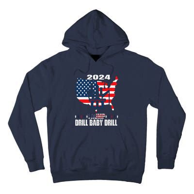 Drill Baby Drill American Flag Oilrig Oilfield Trash Tall Hoodie