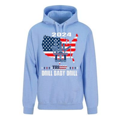 Drill Baby Drill American Flag Oilrig Oilfield Trash Unisex Surf Hoodie