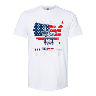 Drill Baby Drill American Flag Oilrig Oilfield Trash Softstyle CVC T-Shirt