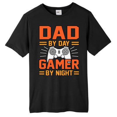 Dad By Day Gamer By Night Father’s Day Daddy Father Graphic Tall Fusion ChromaSoft Performance T-Shirt