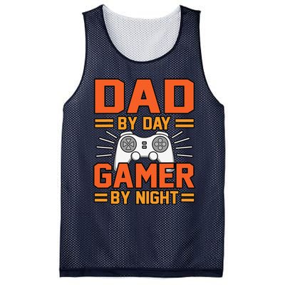 Dad By Day Gamer By Night Father’s Day Daddy Father Graphic Mesh Reversible Basketball Jersey Tank