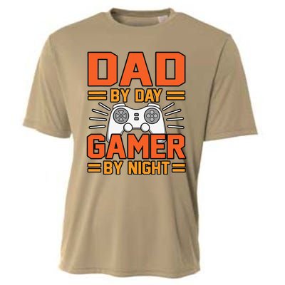 Dad By Day Gamer By Night Father’s Day Daddy Father Graphic Cooling Performance Crew T-Shirt