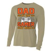 Dad By Day Gamer By Night Father’s Day Daddy Father Graphic Cooling Performance Long Sleeve Crew