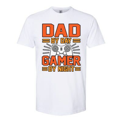 Dad By Day Gamer By Night Father’s Day Daddy Father Graphic Softstyle CVC T-Shirt