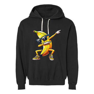 Dab Banana Dancing Dabbing Banana Fruit Meme Garment-Dyed Fleece Hoodie