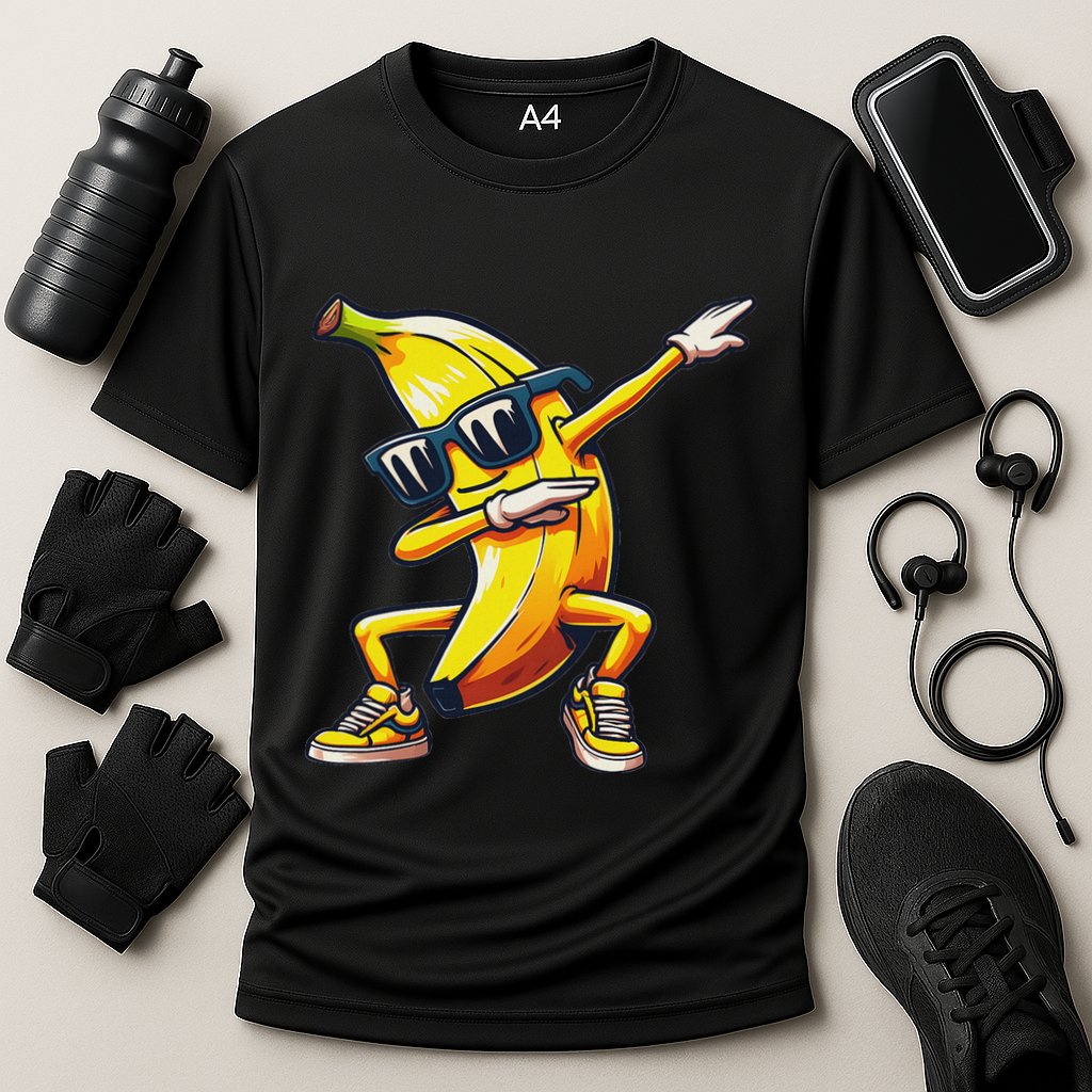 Dab Banana Dancing Dabbing Banana Fruit Meme Performance Shirt
