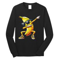 Dab Banana Dancing Dabbing Banana Fruit Meme Long Sleeve Shirt
