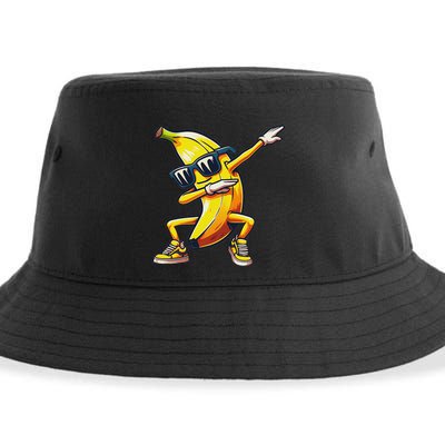 Dab Banana Dancing Dabbing Banana Fruit Meme Sustainable Bucket Hat