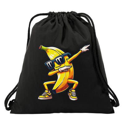 Dab Banana Dancing Dabbing Banana Fruit Meme Drawstring Bag