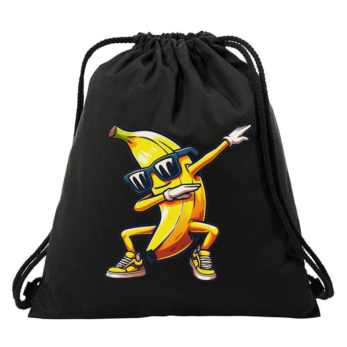 Dab Banana Dancing Dabbing Banana Fruit Meme Drawstring Bag