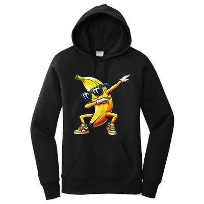 Dab Banana Dancing Dabbing Banana Fruit Meme Women's Pullover Hoodie