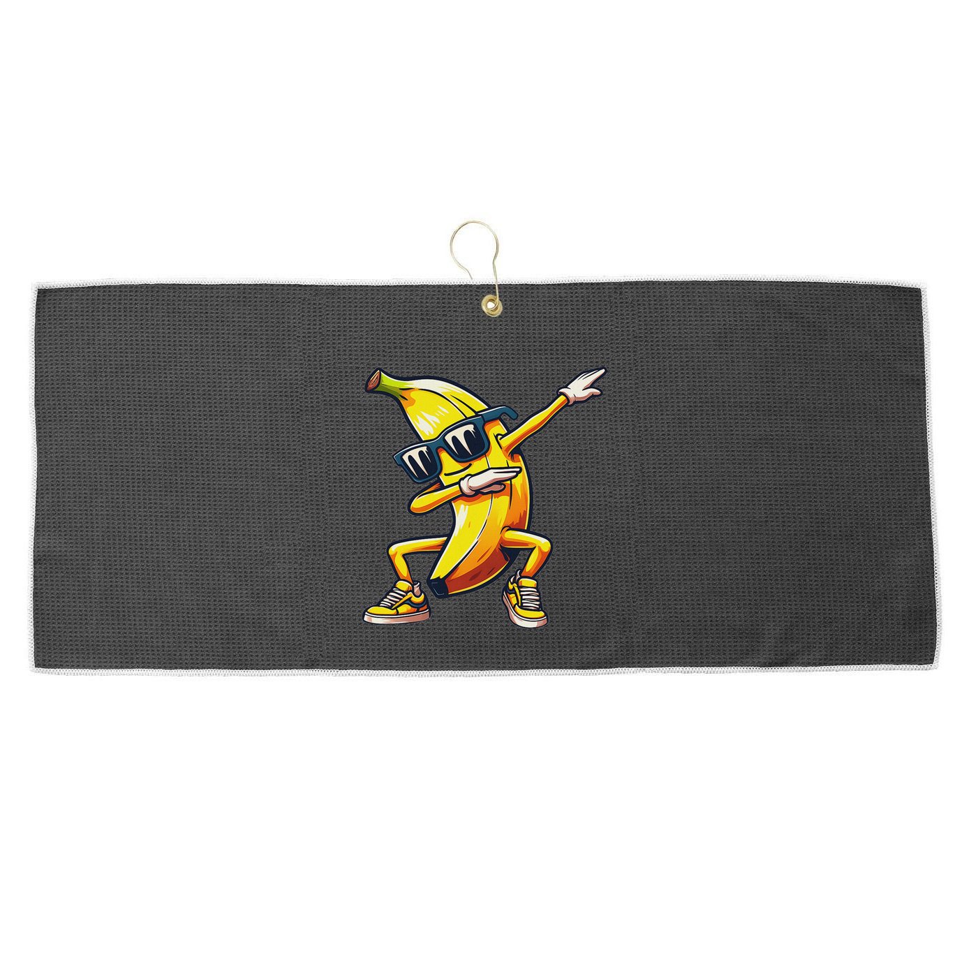 Dab Banana Dancing Dabbing Banana Fruit Meme Large Microfiber Waffle Golf Towel