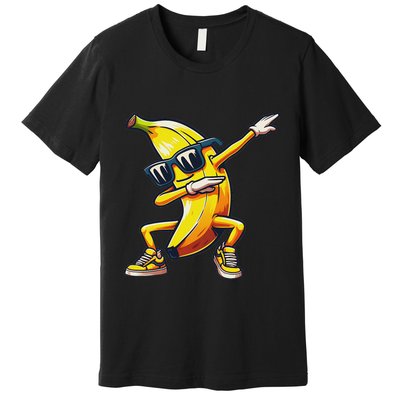 Dab Banana Dancing Dabbing Banana Fruit Meme Premium T-Shirt
