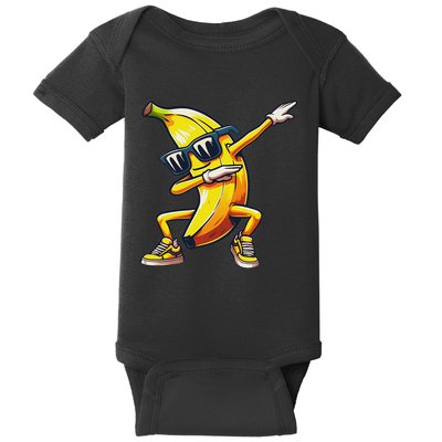 Dab Banana Dancing Dabbing Banana Fruit Meme Baby Bodysuit