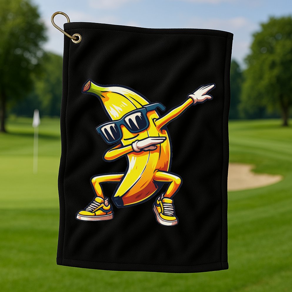 Dab Banana Dancing Dabbing Banana Fruit Meme Golf Towel