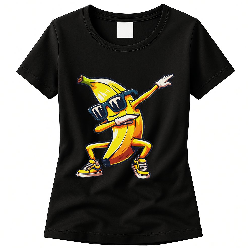 Dab Banana Dancing Dabbing Banana Fruit Meme Womens T-Shirt
