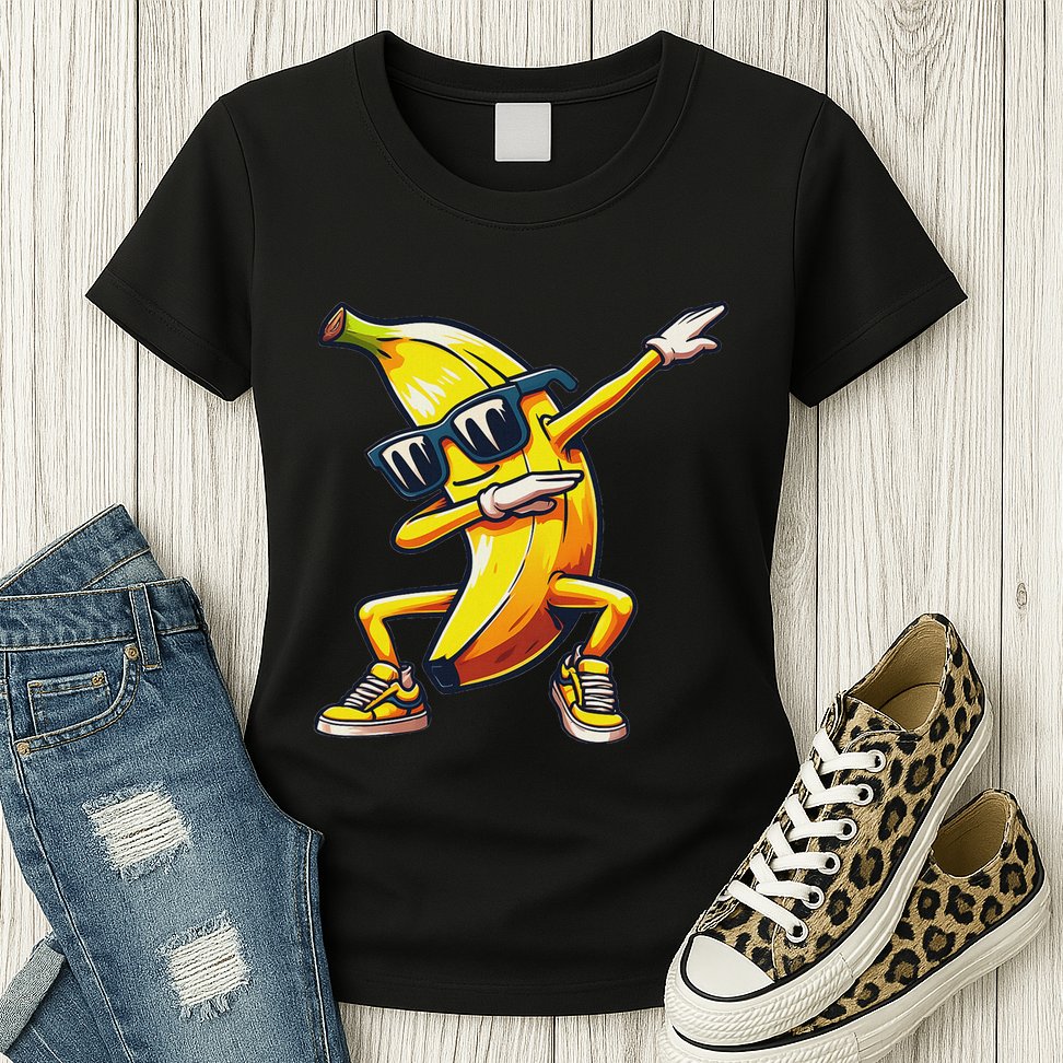 Dab Banana Dancing Dabbing Banana Fruit Meme Womens T-Shirt