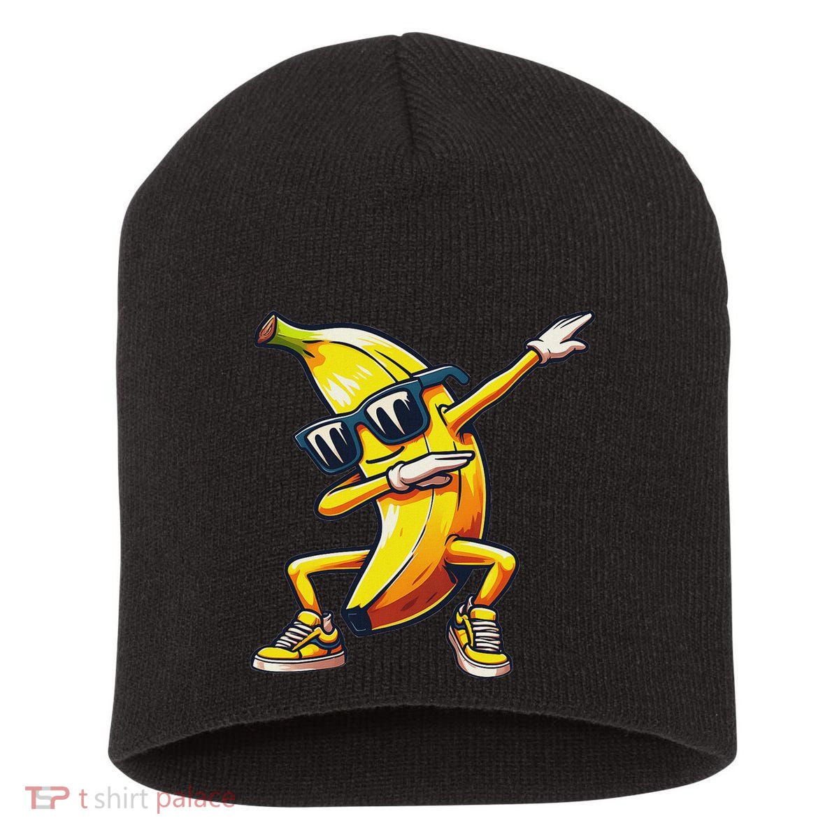 Dab Banana Dancing Dabbing Banana Fruit Meme Short Acrylic Beanie