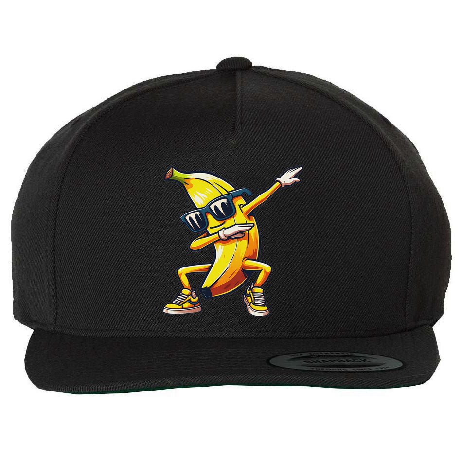 Dab Banana Dancing Dabbing Banana Fruit Meme Wool Snapback Cap