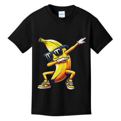 Dab Banana Dancing Dabbing Banana Fruit Meme Kids T-Shirt