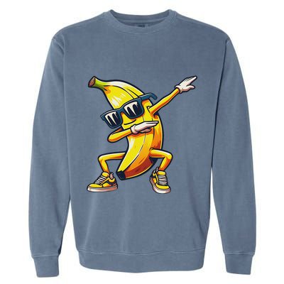 Dab Banana Dancing Dabbing Banana Fruit Meme Garment-Dyed Sweatshirt