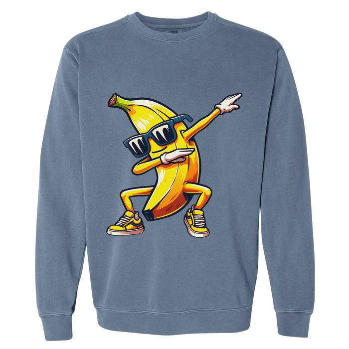 Dab Banana Dancing Dabbing Banana Fruit Meme Garment-Dyed Sweatshirt