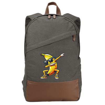 Dab Banana Dancing Dabbing Banana Fruit Meme Cotton Canvas Backpack