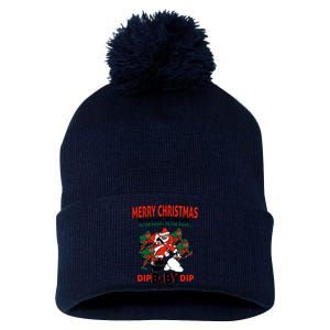 Dip Baby Dip Merry Christmas To The Left To The Right Pom Pom 12in Knit Beanie