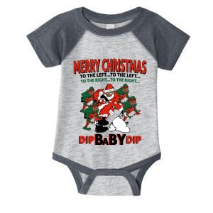 Dip Baby Dip Merry Christmas To The Left To The Right Infant Baby Jersey Bodysuit