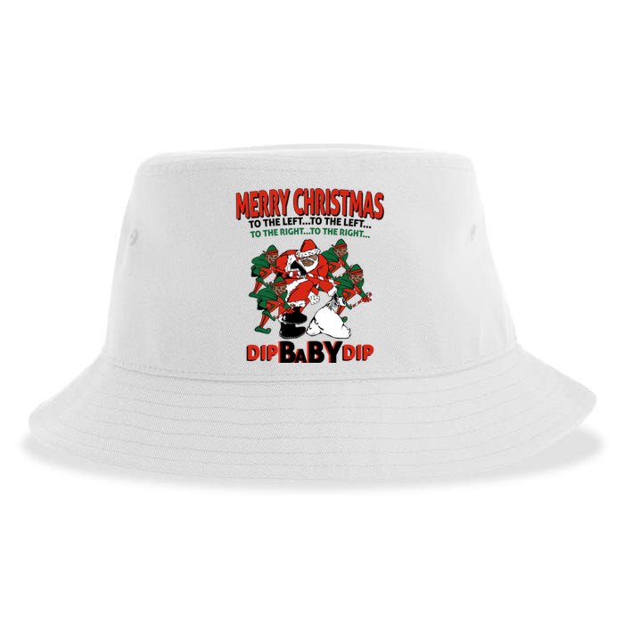 Dip Baby Dip Merry Christmas To The Left To The Right Sustainable Bucket Hat