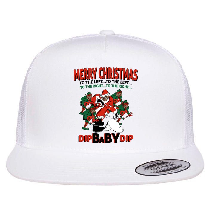 Dip Baby Dip Merry Christmas To The Left To The Right Flat Bill Trucker Hat