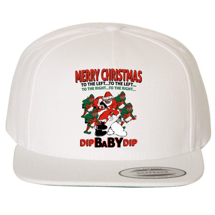 Dip Baby Dip Merry Christmas To The Left To The Right Wool Snapback Cap