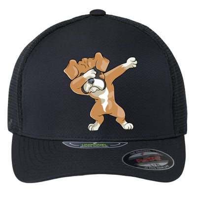 Dabbing Boxer Dog T Gift Funny Dab Gift Puppy Men Flexfit Unipanel Trucker Cap