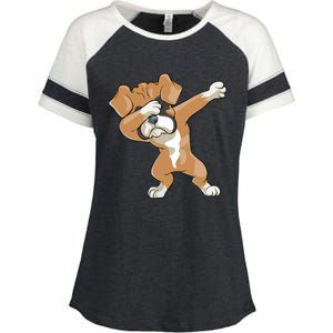 Dabbing Boxer Dog T Gift Funny Dab Gift Puppy Men Enza Ladies Jersey Colorblock Tee