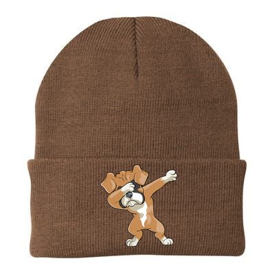 Dabbing Boxer Dog T Gift Funny Dab Gift Puppy Men Knit Cap Winter Beanie