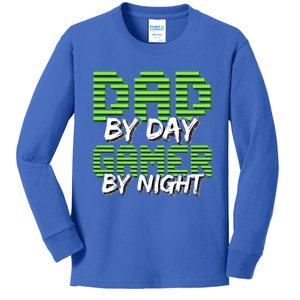 Dad By Day Gamer By Night Fathers Day Video Gamer Gift Gift Kids Long Sleeve Shirt