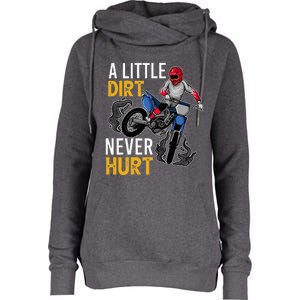 Dirt Bike Design Motorbike Racing Womens Funnel Neck Pullover Hood