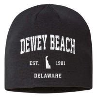 Dewey Beach Delaware De Vintage Established Athletic Sports Design Sustainable Beanie