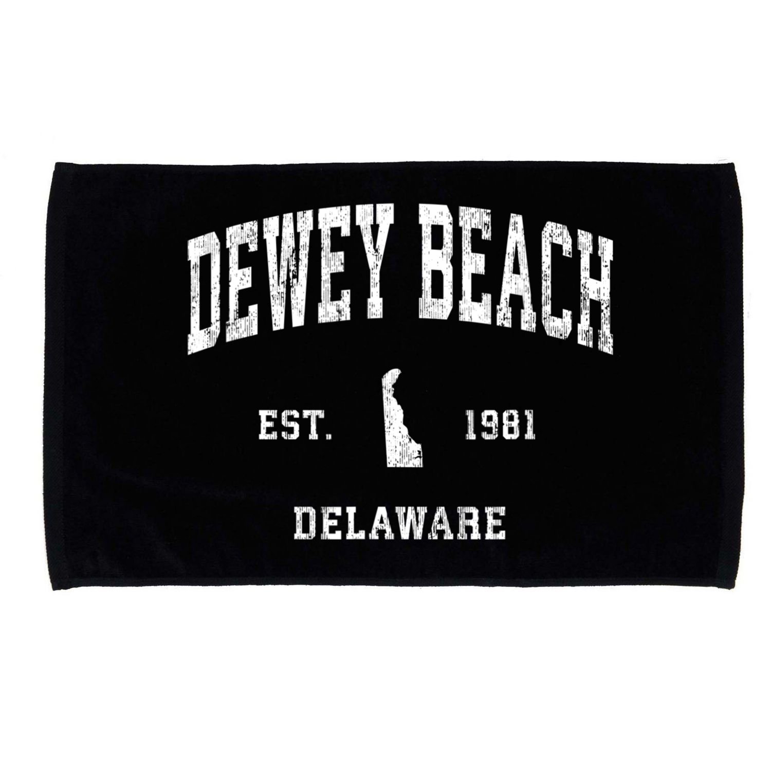 Dewey Beach Delaware De Vintage Established Athletic Sports Design Microfiber Hand Towel