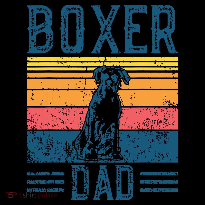 Dog Boxer Dad Vintage Boxer Dad T-Shirt