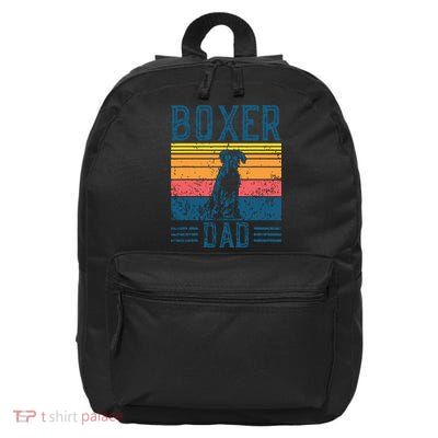 Dog Boxer Dad Vintage Boxer Dad 16 in Basic Backpack
