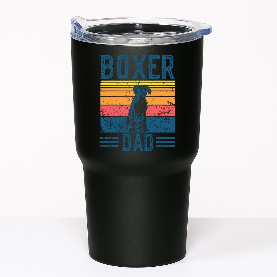 Dog Boxer Dad Vintage Boxer Dad Tumbler