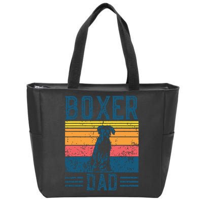 Dog Boxer Dad Vintage Boxer Dad Zip Tote Bag
