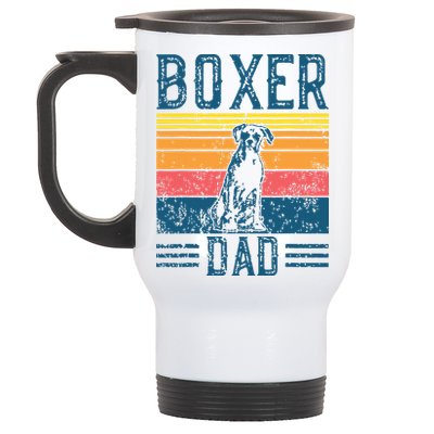 Dog Boxer Dad Vintage Boxer Dad Stainless Steel Travel Mug