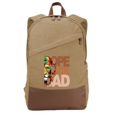 Dope Black Dad Juneteenth Father's Day Black Man king  Cotton Canvas Backpack
