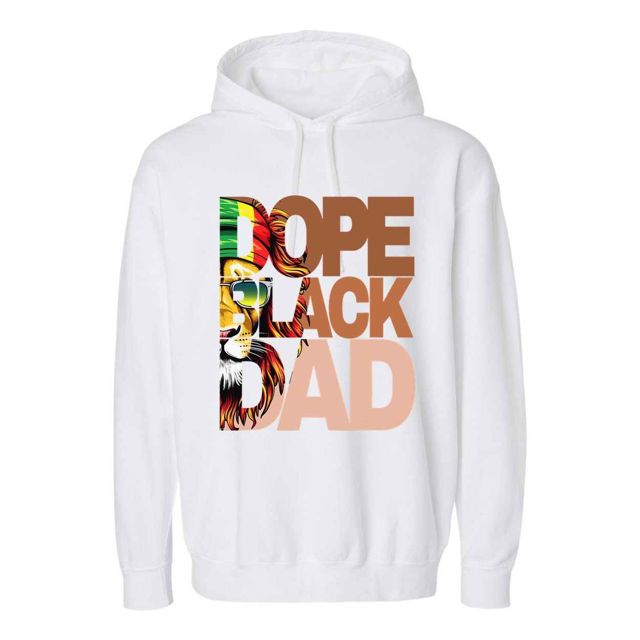 Dope Black Dad Juneteenth Father's Day Black Man king  Garment-Dyed Fleece Hoodie