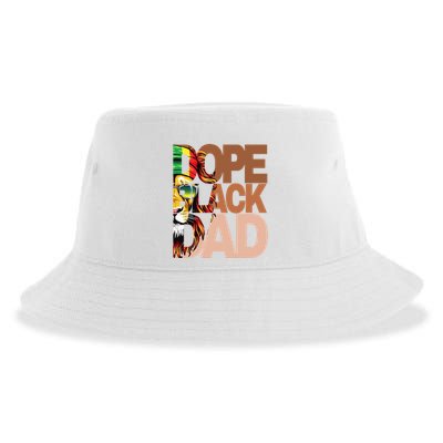 Dope Black Dad Juneteenth Father's Day Black Man king  Sustainable Bucket Hat